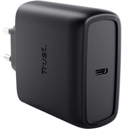 Trust Maxo Cargador de Pared GaN 65 W USB-C con Cable de 2 m Negro Trust Maxo Cargador de Pared GaN 65 W USB-C con Cable de 2 m Negro